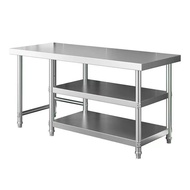 100%新 支持定制 Stainless steel shelf 加厚304唔繡鋼置物架 廚房操作台 三層切菜檯 包送貨