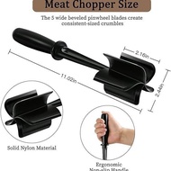 Plastic MeatChopper Handheld Meat Chopper Cooking Spatula Minced Meat Chopper Mixing Spatula IAOI