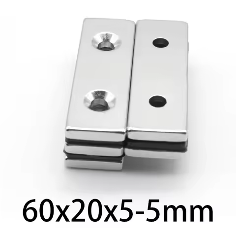60x20x5-5mm Block Powerful Strong Magnetic Magnets For Fridge, DIY, Building, Scientific, Craft, Edu