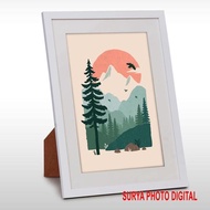 Minimalist Photo Frame Size 8RW/A4 Matt/List White Color