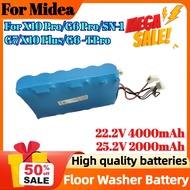 22.2V 4000mAh 25.2V 2000mAh For Midea X10 Pro/G6 Pro/SN-1/G7/X10 Plus/G6 -TPro Floor Washer Battery