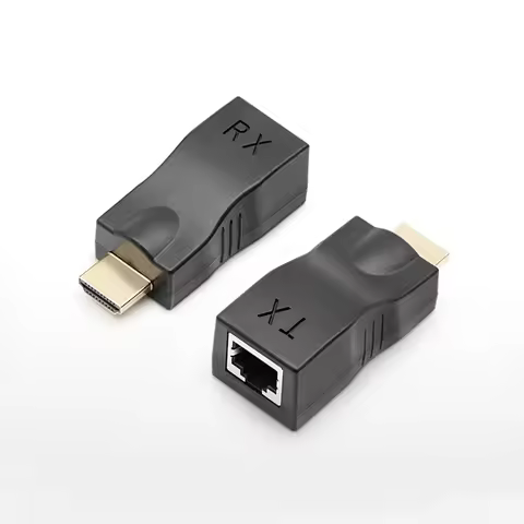 1 Pair RJ45 4K HDMI-compatible Extender Extension Up to 30m Over CAT6/5E Network Ethernet LAN TX RX
