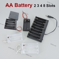 AA cells transparent black 2xAA 3xAA 4XAA 8AA Power Storage Case Box Holder Leads for diy repair too