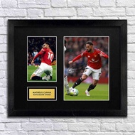 【SG Stock】 Matheus Cunha Manchester United Football Collectible Reprinted Signed Autograph Soccer Po
