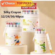 Silky Washable Crayon Set for Kids – 12/24pcs Water-Soluble, Non-Toxic Drawing & Painting Crayons
