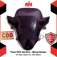 Visor Windshield PCX 160 New Variasi Tinggi 423 cm Tebal 3mm Hitam dan Bening