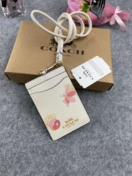 new style 2024 official store 3D Metal logo authentic Fashion ID Card Holder with Lanyard Name Tag B