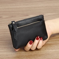 Ví Da Thật Nhỏ Gọn Cho Phụ Nữ Ví Đựng Chìa Khóa Bằng Da Bò Thật Có Khóa Kéo Ví Đựng Tiền Xu Mỏng Bằn