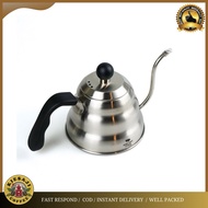 1L 1000ML Stainless Steel Gooseneck Coffee Pot PLATINUM / Gooseneck Kettle / Coffee Pot / V60 Pour O