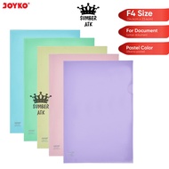 Joyko CS-11-F4 Pastel Color F4 Clear Sleeves Plastic L Folder