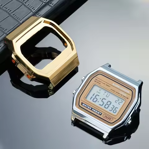 Resin case for Casio A168XE A168WG A168WA repair inner case 3298 movement replacement rubber case ac