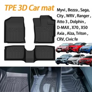 3D Car mat Carpet Karpet Kereta Сity, WRV, Vios,CRV, WRV, Аtto 3,D-max TPE car foot mat car floor ma