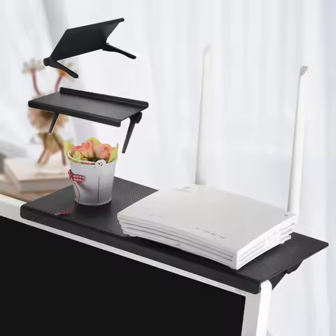 1PC Hot Selling Computer and TV Screen Storage Rack Wireless Router Set-top Box Rack No Perforated S