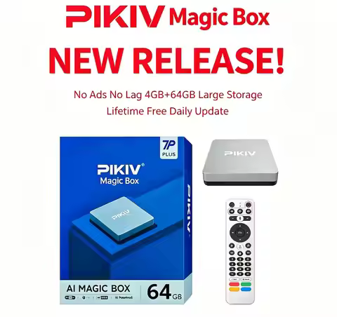 2026 New Arrival PIKIV 7P plus 64GB Vioce Control Wifi 6 8k HD Smart TV Box Hot in Korea Singapore J