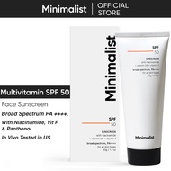 Minimalist Multivitamin SPF 50 PA++++ Sunscreen | With Niacinamide & Panthenol | 0 White Cast | In V