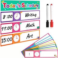 CH* Timetable Kids Daily Schedule Daily Task Board Wall Planner With Cartoon Design