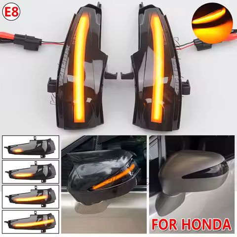 2X For Honda Civic Mk8 FA FD FG 2006-2011 Dynamic LED Side Mirrors Turn Signal Indicator Light 34300