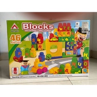 Educational Children's Toys Learning Blocks Alphabet ABC Blocks contents 46 pcs used
