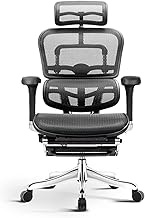 HDZWW Ergonomic Office Chair with Pedal, Luxury Breathable Mesh Executive Chairs with 4D Armrests, Sedentary Comfort Computer Desk Chair (Color : Black)