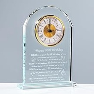 90th Birthday Gifts for Women Men - Crystal Clock Gifts Personalized 1935 90 Year Old Birthday Prese