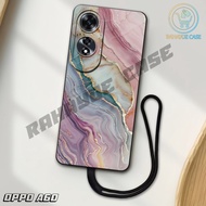 J6 - Latest Oppo A60 4G Softcase 2024 - A60 4g pro camera softcase - MARBLE motif - Flexible rubber 