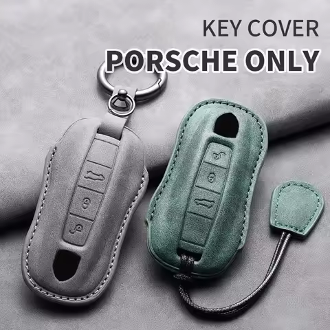 Leather Car Key Cover Case For Porsche Panamera Carman Macann Bobst Cayenne 911 981 991 970 996 Shel