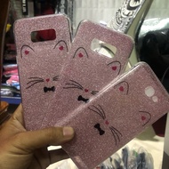 Samsung Note8, S8, S8plus case with glitter cat image