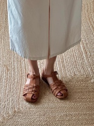 油臘小牛皮 復古羅馬涼鞋 全手工編織