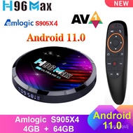 NEW Smart TV Box H96 MAX X4 Android 11 Amlogic S905X4 4G 64GB 32G 2.4&amp;5G  Wifi 4K 8K BT AV1 Media Player TVBOX 2G16G Set