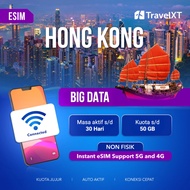 TravelXT SG Hong Kong eSIM – Big Data Quota 3GB–30GB | Fast 4G/5G Travel Internet Roaming | Instant 