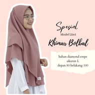 Khimar Syari Segi Empat Instan Jumbo Bolak Balik