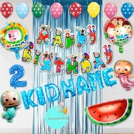 COCOMELON SIMPLE DECORATION SET/CHILDREN'S BIRTHDAY DECORATION/BABY FOIL BALLOON/COCOMELON