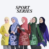 Tshirt Jersey Muslimah | Humaira Design | Jersey microfiber ironless | Baju jersey muslimah