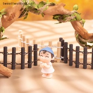 TW Microlandscape Log Fence Home Accessories Small Fence Wooden Crafts Garden Miniature Home Decor S