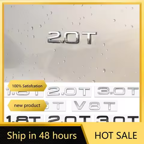 Car Styling ABS Emblem For Audi 1.8T 2.0T 2.4 3.0T 2.8 3.6 4.2 A3 A4 A5 A6 A7 A8 Q3 Q5 Q7 V6T V8 W12