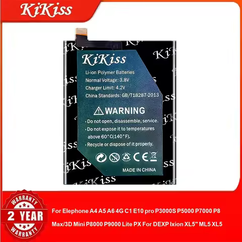 Battery For Elephone A4 A5 A6 4G C1 E10 Pro P3000S P5000 P7000 P8 Max/3D Mini P8000 P9000 Lite PX DE