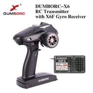 < Ready Stock> DumboRC X6 X4 X6P 2.4G 6CH Transmitter w/ X6FG Gyro X6F Receiver Set for 1/16 1/10 1/