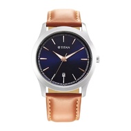 Titan Urban Blue Dial Leather Strap Watch 1823SL07