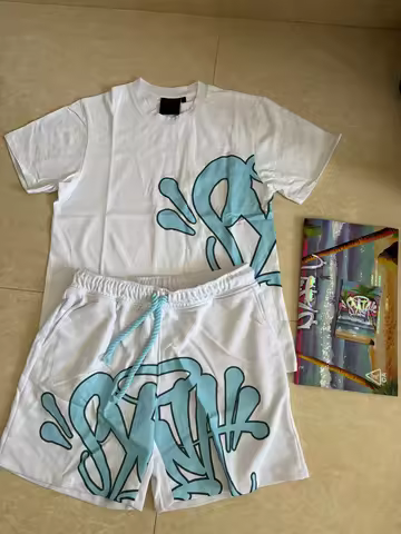 Fashion Synaworld Casual Summer Central Clothes Cee Y2k T-Shirt Shorts Women/Men Clothing Outfit Tee