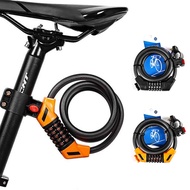 ESLNF kalis air Anti-kecurian kunci kabel basikal elektrik Anti-pemotongan keluli lima Digit kunci kombinasi basikal untuk motosikal basikal
