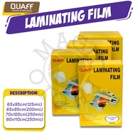 Magic photo ID Size QUAFF Laminating Film 65x95mm 70x100mm 80x110mm Hot Lamination Process (100 shee