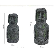 Easter Island Human Head Statue for Aquarium Decoration