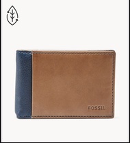 FOSSIL Jesse Bifold brown leather wallet for men