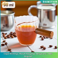 [DMY] 90ml Espresso Measuring Cup - Wooden Handle Measuring Cup - Professional Barista Accessories