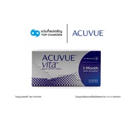 Acuvue คอนแทคเลนส์ รุ่น Acuvue Vita ชนิดใส 1 กล่อง (กล่องละ 6 ชิ้น) สำหรับสายตาสั้น เบอร์ตา -0.50 ถึง -12.00