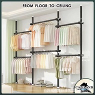 【In stock】Floor-to-ceiling Metal Clothes Pole Hanger Rack | Adjustable Clothes Rack | Drying Rack | Bedroom Living Room Tension Clothes Rack - Free Combination 3WEH