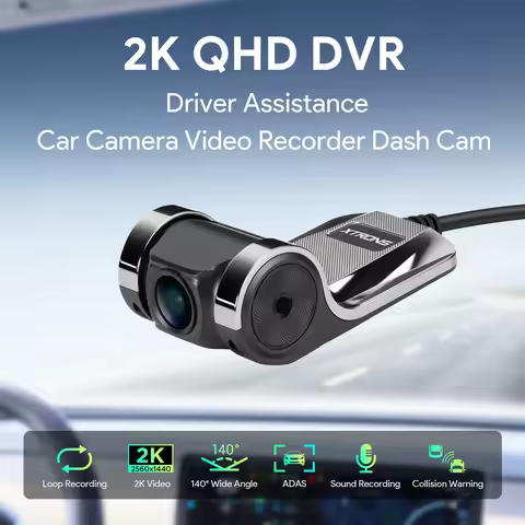 XTRONS QHD DVR 2K Car Camera Video Recorder Dash Cam 2560*1440P Resolution Loop Recording ADAS Drive