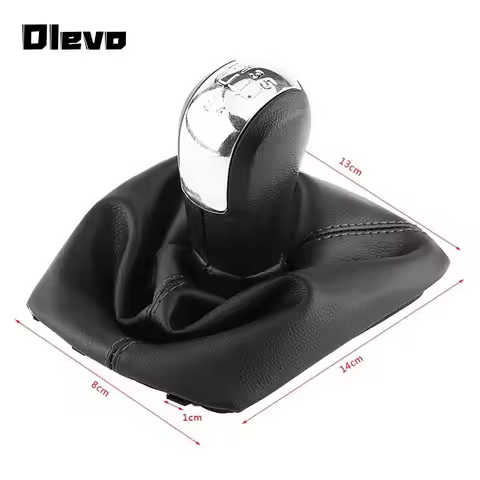 Chromed 5/6 Speed MT Gear Shift Knob for Skoda Octavia A5 MKII 2004-2012 MK2 Gearshift Gaitor Boot C