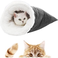 Cat Winter Sleeping Bag - Crinkle Sack 360 Warm Semienclosed Bed With Cave for Cats up to 5kg11lb (G