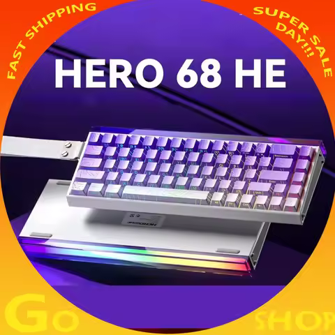 New AULA HERO 68HE Pro Ultra Gaming Magnetic Keyboard Wired RGB Hot Swap Esports Mechanical Keyboard